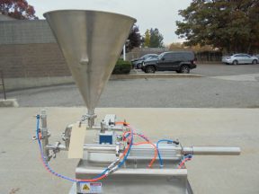 Single Piston Air Operated Tabletop Filler, Stainless Steel