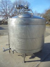 1,000 Gallon Mueller Stainless Dimpled Jacketed Mix Tank