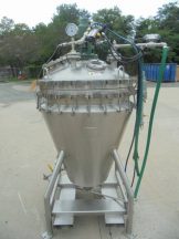 B&G 50 Gallon 316L Stainless Jacketed Vacuum Cone Bottom Mix Tank, Air Driven Mixer
