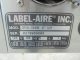 Label-Aire 3115 Pressure Sensitive Label Applicator, Single Phase
