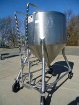 450 Gallon DCI Type 316 Stainless Steel Cone Bottom Portable Tank-