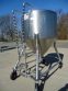 450 Gallon DCI Type 316 Stainless Steel Cone Bottom Portable Tank on Casters
