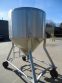 450 Gallon DCI Type 316 Stainless Steel Cone Bottom Portable Tank on Casters