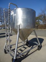 450 Gallon DCI Type 316 Stainless Steel Cone Bottom Portable Tank–