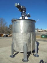 1,500 Gallon 316 Stainless Dimple Jacketed Scraper Agitated tank with Secondary Agitation