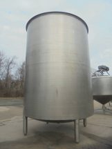 1,000 Gallon Groen Stainless Steel Vertical Tank, Dished Bottom