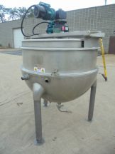 150 Gallon Hamilton Stainless Steel Double Motion Kettle, 40 PSI Jacket