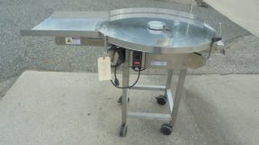 36 In. Dia. Pharmafill Stainless Rotary Unscrambling/Accumulating Table, Vari Speed