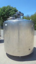 1,000 Gallon Stainless Jacketed Agitated Closed Tank
