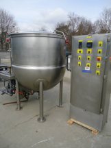 200 GALLON CLEVELAND STAINLESS STEEL COOK/CHILL AGITATED KETTLE, 100 PSI