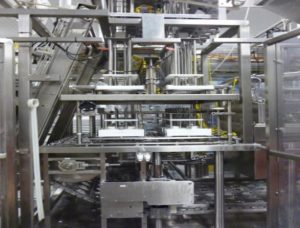 Osgood 6 lane "Ultraclean" yogurt cup filler, 360 cups per minute