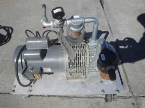 GAST VACUUM PUMP, 1-1/2 HP MOTOR on Stand with Castors