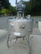 50 Gal Crepaco Stainless Scraper Agitated Vessel, 100 PSIG Jacket, 3 In. outlet