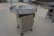 35 Inch Diameter JG Machine Works Stainless Rotary Unscrambling/Accumulating Table, Variable Speed
