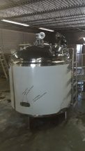 1,200 Gallon Stainless Steel Jacketed Mix Tank, Manufactured 2016