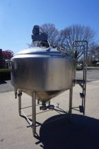 500 Gallon St. Regis/CP Stainless Jacketed Scraped Surface Kettle, Cone Bottom