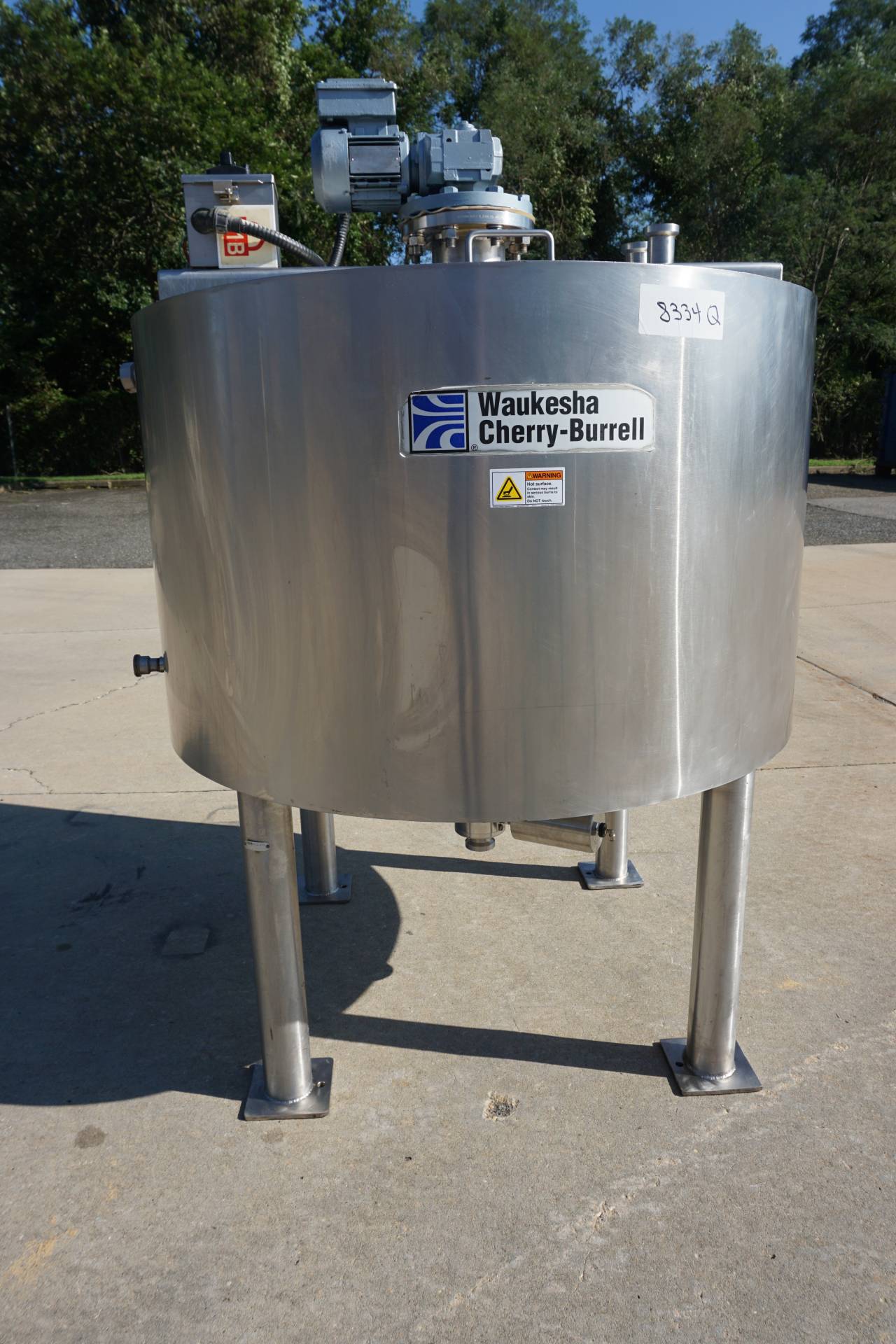 200 Gallon Waukesha Cherry Burrell SS Mix Kettle, 125 PSI Jacket
