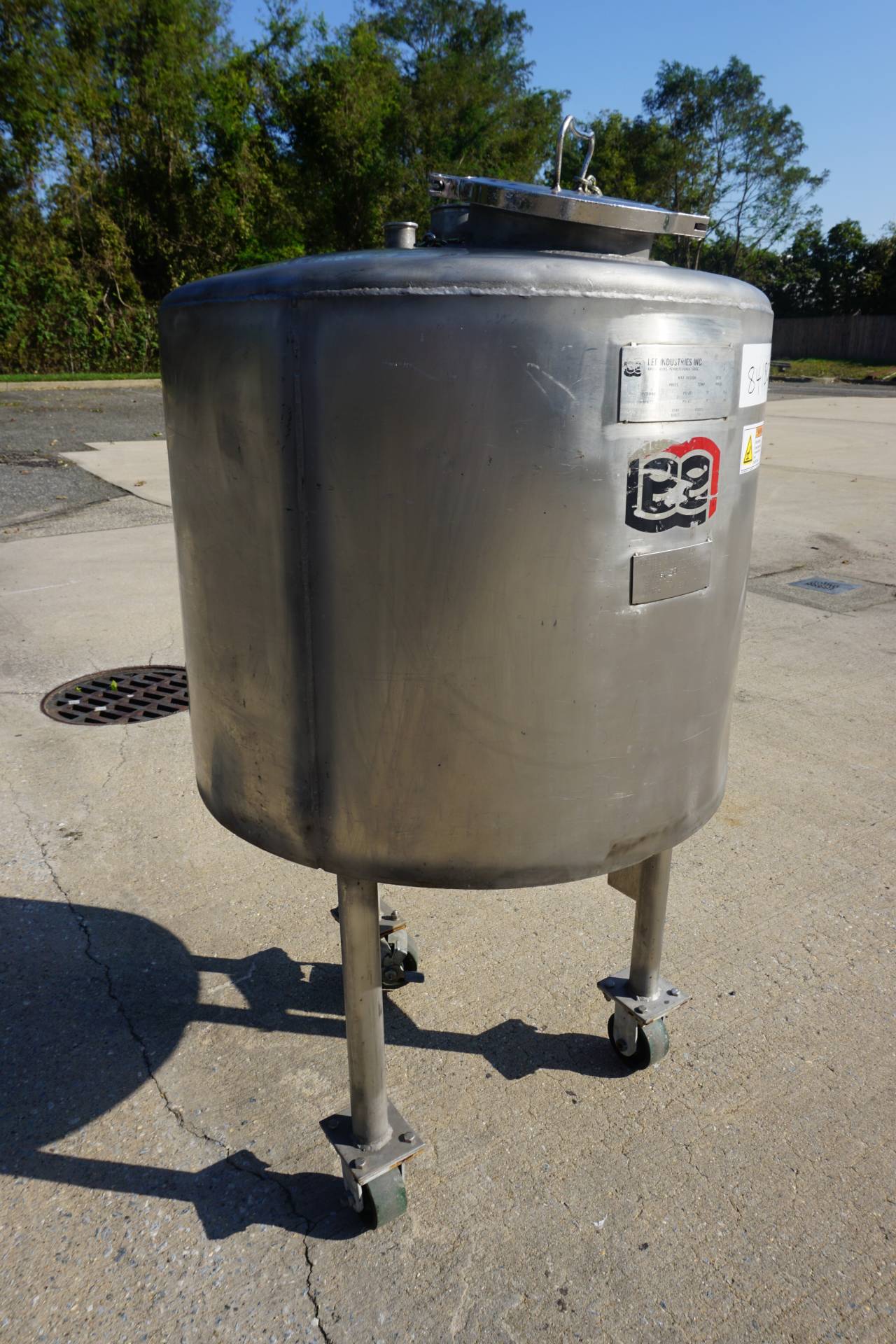 50 Gallon Lee 316 Stainless Steel Jacketed Vacuum Tank, 125 PSI