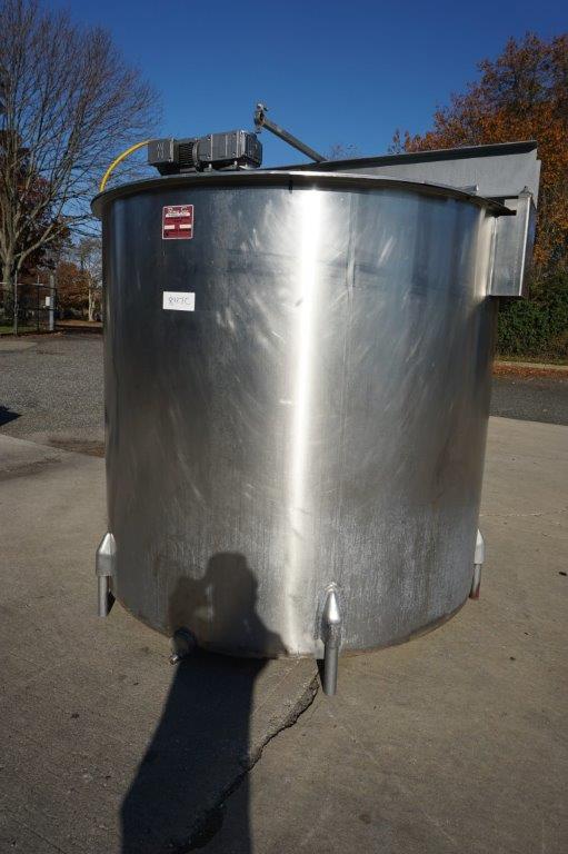 1,360 Gallon Permasan Stainless Steel Vertical Mix Tank