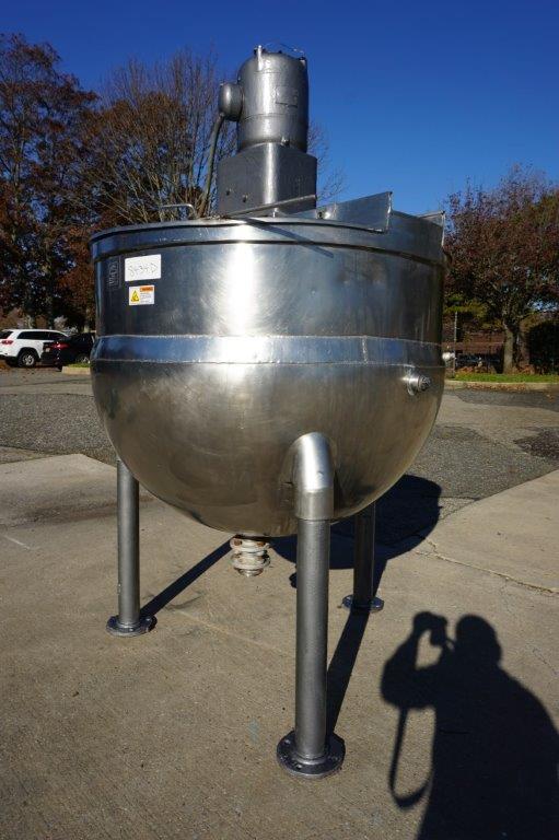 200 Gallon Groen Scraper Agitated Hemispherical Kettle, 100 PSI Jacket