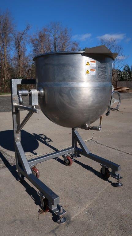 80 Gallon Legion Stainless Steel Jacketed Tilt Kettle, Portable