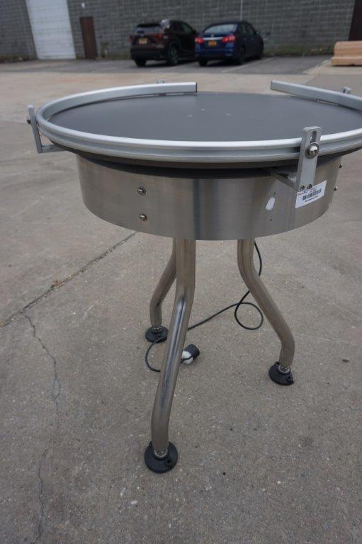 28 In. Diameter Rotary Unscrambling/Accumulating Table, Variable Speed