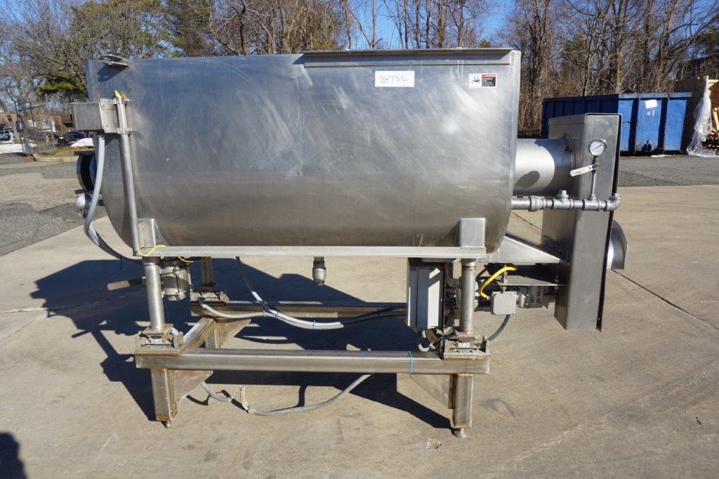 Will-Flow 20 Cu.Ft. Stainless Steel Horizontal Scraper Agitated Mixer, 130 PSI Jacket