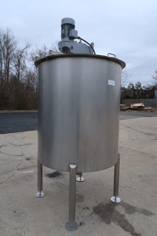 600 Gallon Type 316 Stainless Mixing Tank,  Cone Bottom