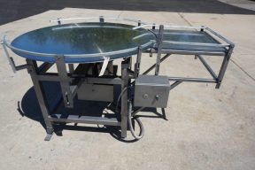 48 In. Diameter Rotary Unscrambling/Accumulating Table wl Unscrambling Shelf