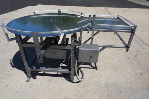 48 In. Diameter Rotary Unscrambling/Accumulating Table wl Unscrambling Shelf