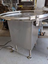 35 In. Diameter Rotary Unscrambling/Accumulating Table, All Stainless
