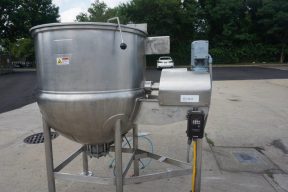 150 Gallon JC Pardo Type 316 SS Jacketed Kettle, with Horizontal Scraper Agitation
