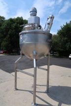 250 Gallon Groen 316 SS Triple Motion Closed Pressure Mixing Kettle, 100 PSI Jacket