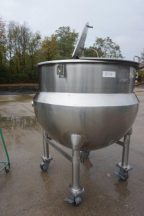 250 Gallon Hamilton 316SS Hemispherical Kettle, 90 PSI Jacket