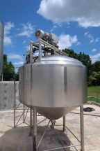 APV/Crepaco 600 Gallon 316 Stainless Jacketed Closed Mixing Kettle/Tank,  100 PSI Jacket