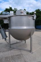 500 Gallon Lee 316 Stainless Jacketed Double Motion Kettle, Tilt Out Agitation
