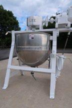 150 Gallon Lee Stainless Jacketed Double Motion Mix Kettle, Tilt Out Agitation