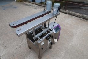 Bottomless Conveyor/Gap Transporter with Markem Imaje Coder, Stainless Steel