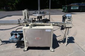 MRM “Versa-Fil” Six Head Rotary Time and Pressure Positive Displacement Filling Machine, with Waukesha Pump