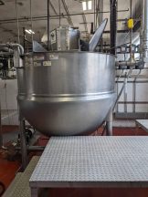 500 Gallon Lee Stainless Jacketed Double Motion Kettle, Tilt Out Agitation