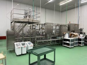 Osgood Dual Lane Tray/Cup Filling and Sealing Machine, Gas Flush