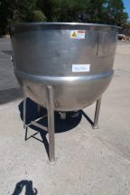 150 Gallon Lee 316 Stainless Jacketed Hemispherical Kettle, 3 In. Tri-Clamp