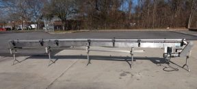 Garvey 21 Ft Long Stainless Steel Motorized Bottle Conveyor, Variable Speed