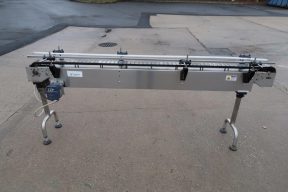 3-1/4 In. Wide X 90 In. Long Stainless Steel Bottle Conveyor, Variable Speed