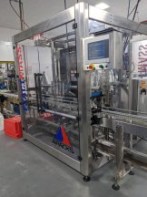 Apacks Six Head Automatic Mass Flow Meter Pressure Filling Machine, with conveyor