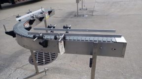 Kaps-All 90 Degree Stainless Steel Bottle Conveyor