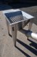 Hapman Inclined Screw Conveyor, Unused with 24 In. by 24 In. stainless steel floor level hopper