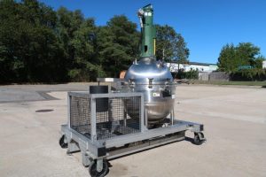 60 Gallon Lee SS Jacketed Vacuum Mix Kettle, Portable