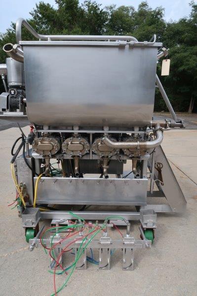 9004C10 Hinds Bock 4-Head Servo Automatic Pump Style Filler