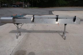 9-1/2 Ft. Long Stainless Steel Motorized Bottle Conveyor